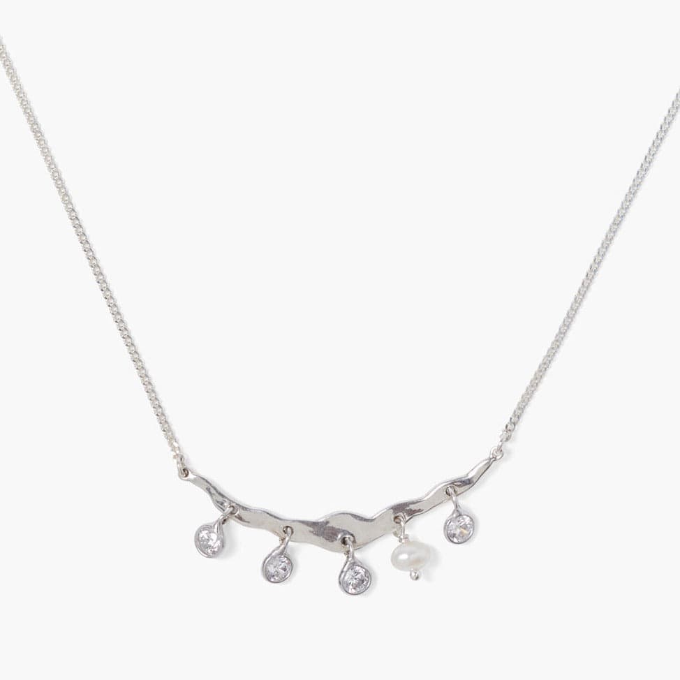 
                      
                        NKL Silver Crystal Crescent Necklace
                      
                    