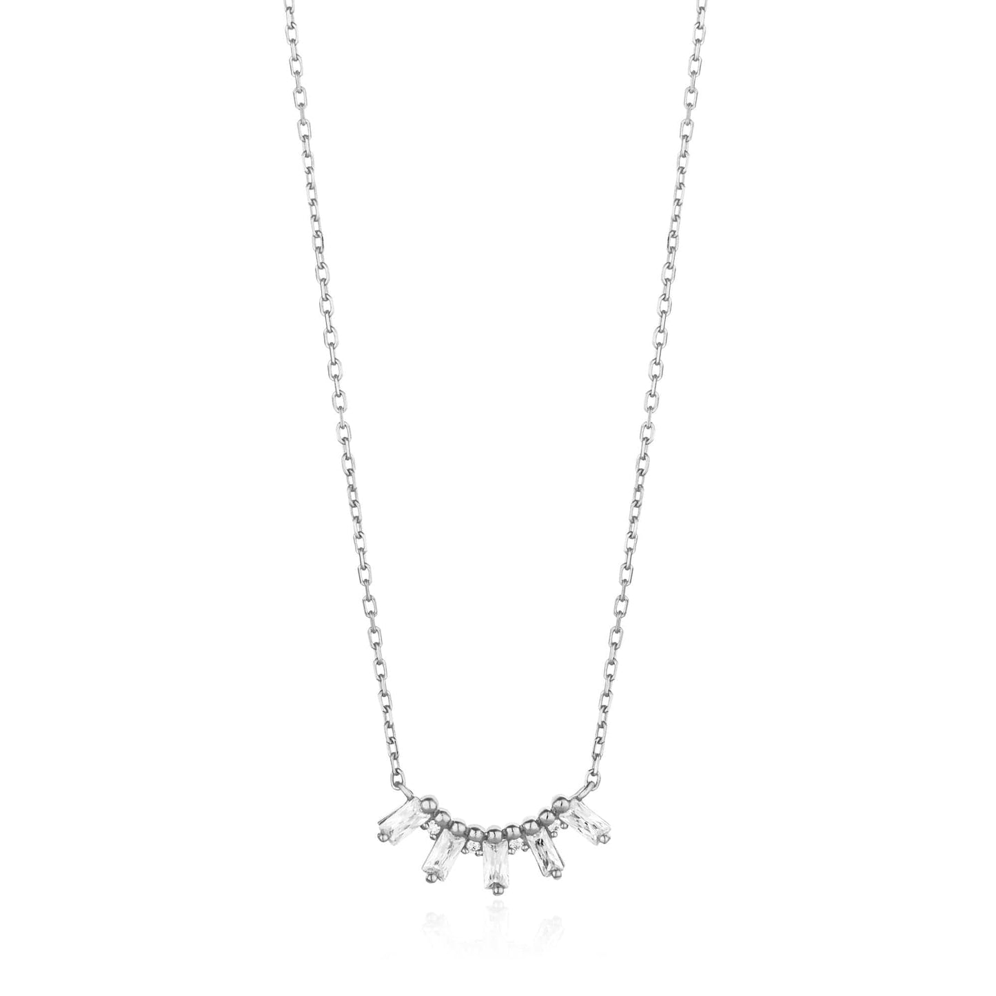 Load image into Gallery viewer, NKL Silver Glow Solid Bar Necklace
