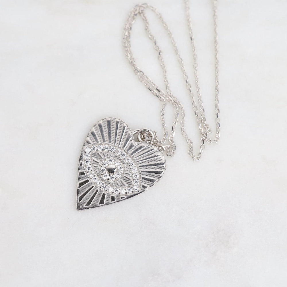 
                      
                        NKL Silver Heart with Evil Eye Necklace
                      
                    