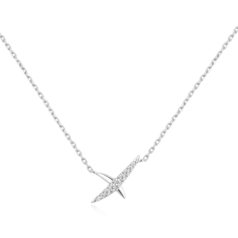 NKL Silver Kiss Pave Necklace