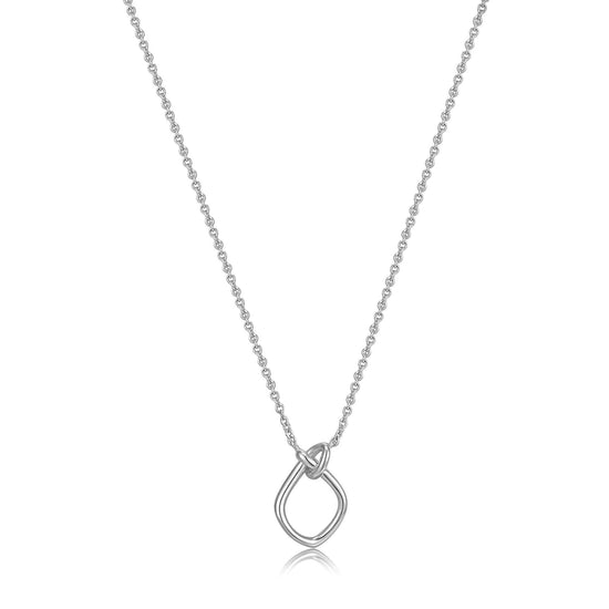 NKL Silver Knot Pendant Necklace