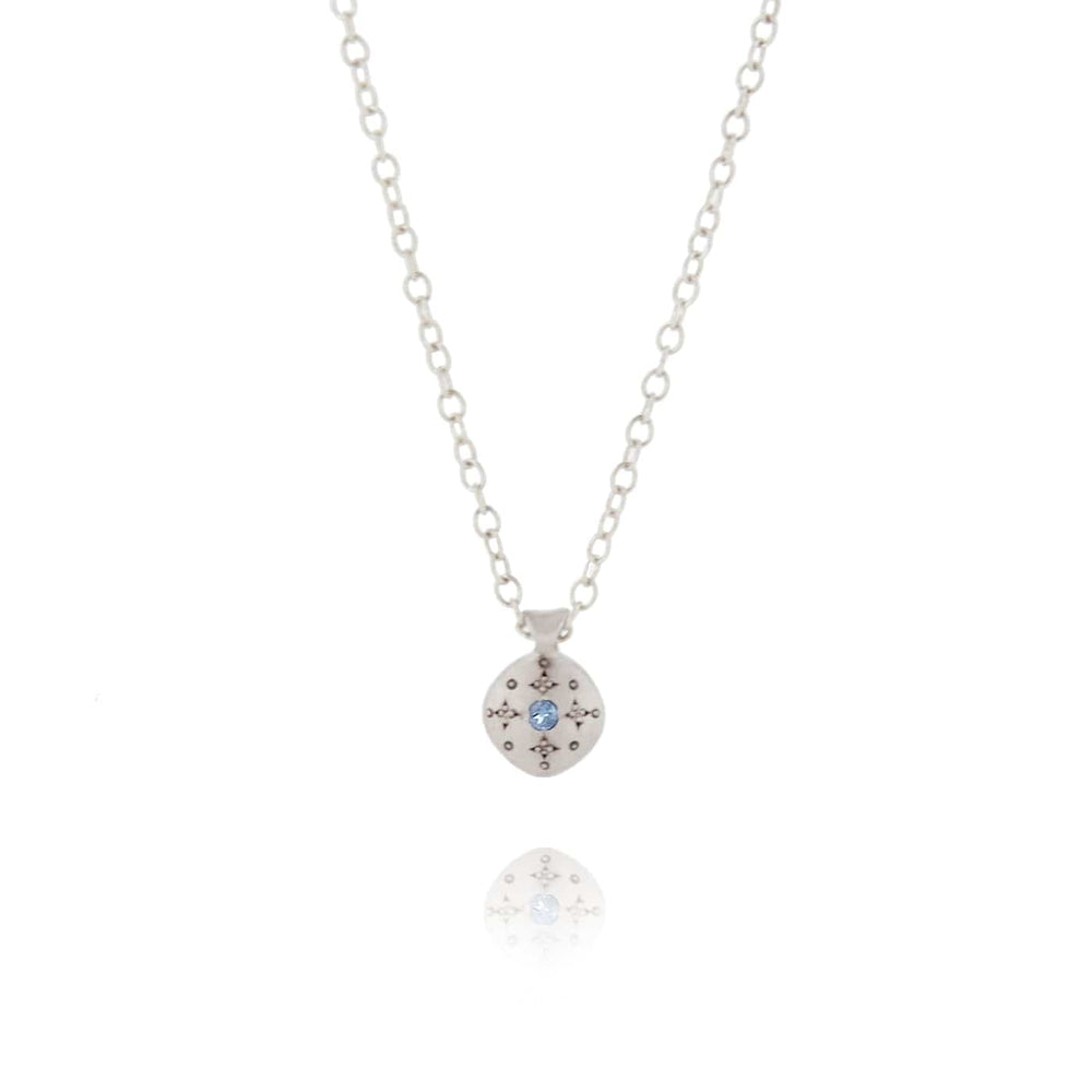 NKL Silver Lights Charm Pendant in Aquamarine