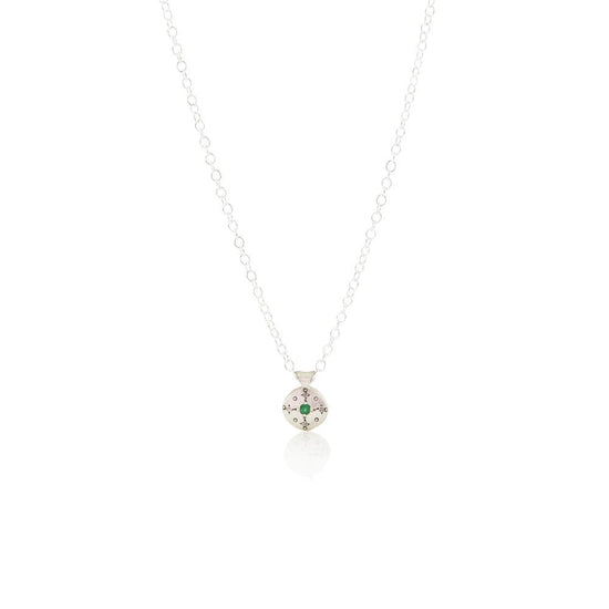 NKL Silver Lights Charm Pendant in Emerald
