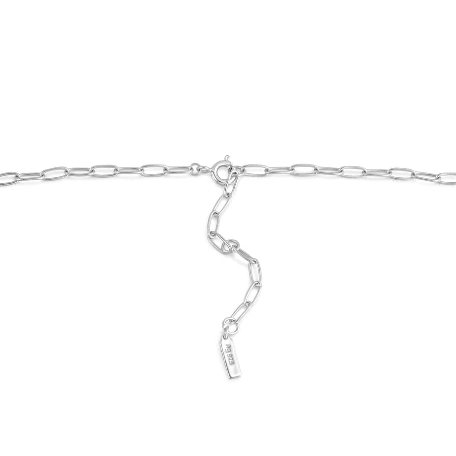 NKL Silver Link Charm Chain Necklace