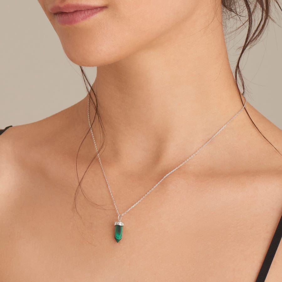 
                      
                        NKL Silver Malachite Point Pendant Necklace
                      
                    