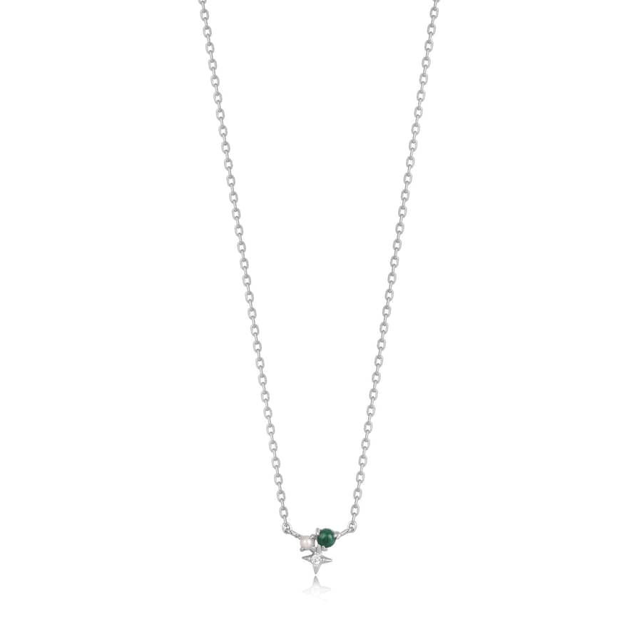 
                      
                        NKL Silver Malachite Star Necklace
                      
                    