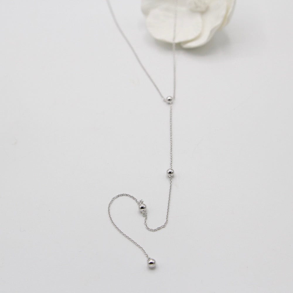 
                      
                        NKL Silver Modern Beaded Y Necklace
                      
                    