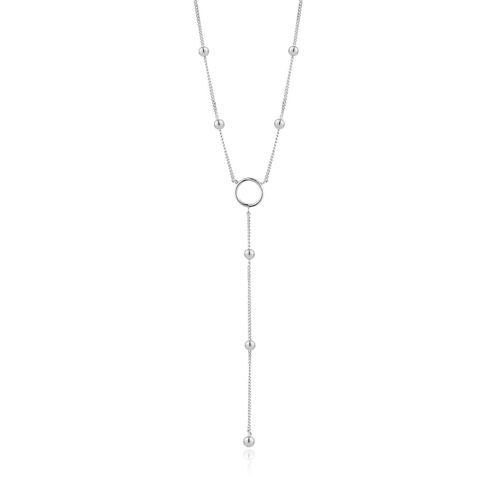 
                  
                    NKL Silver Modern Circle Y Necklace
                  
                