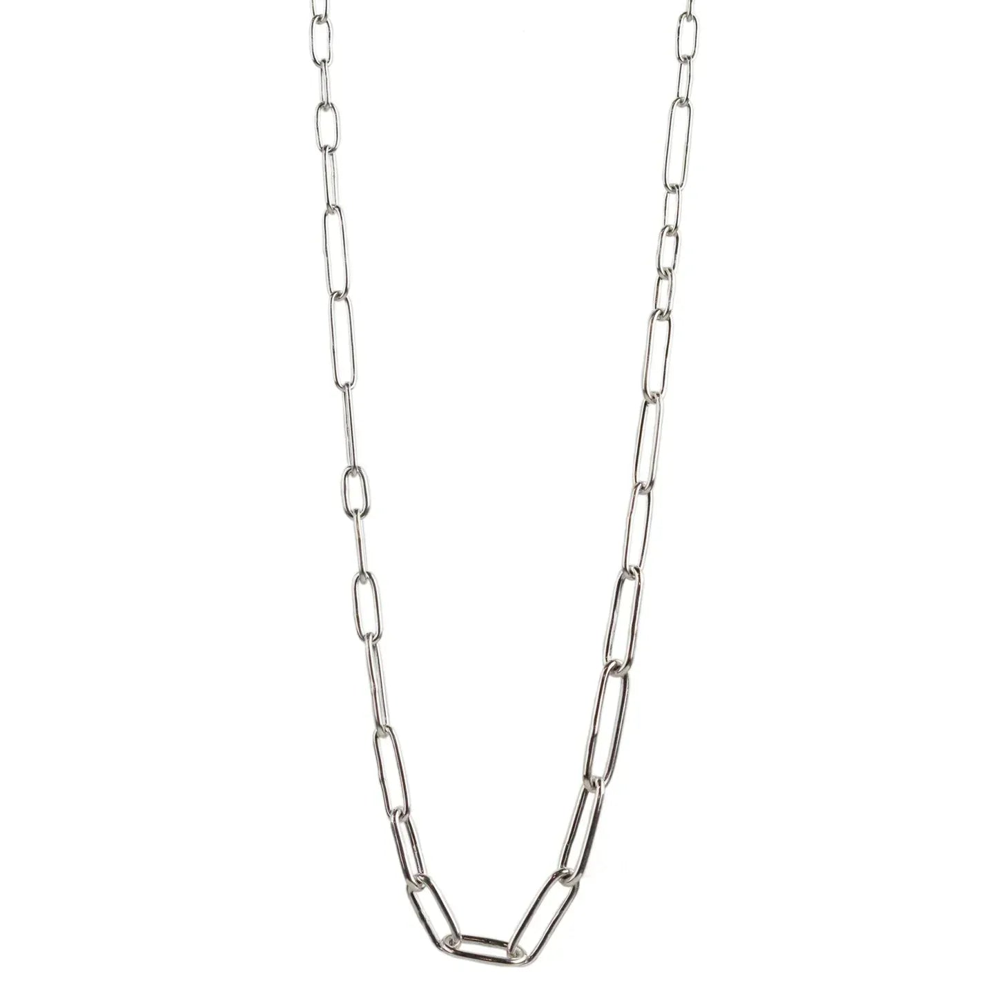 NKL Silver Moorings Handmade Graduated Links Necklace