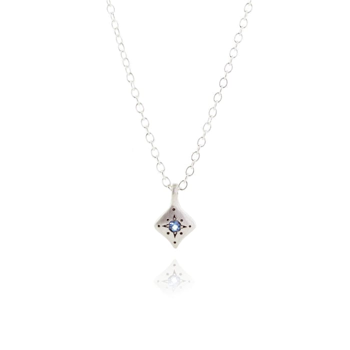 NKL Silver Nights Charm Necklace with Aquamarine