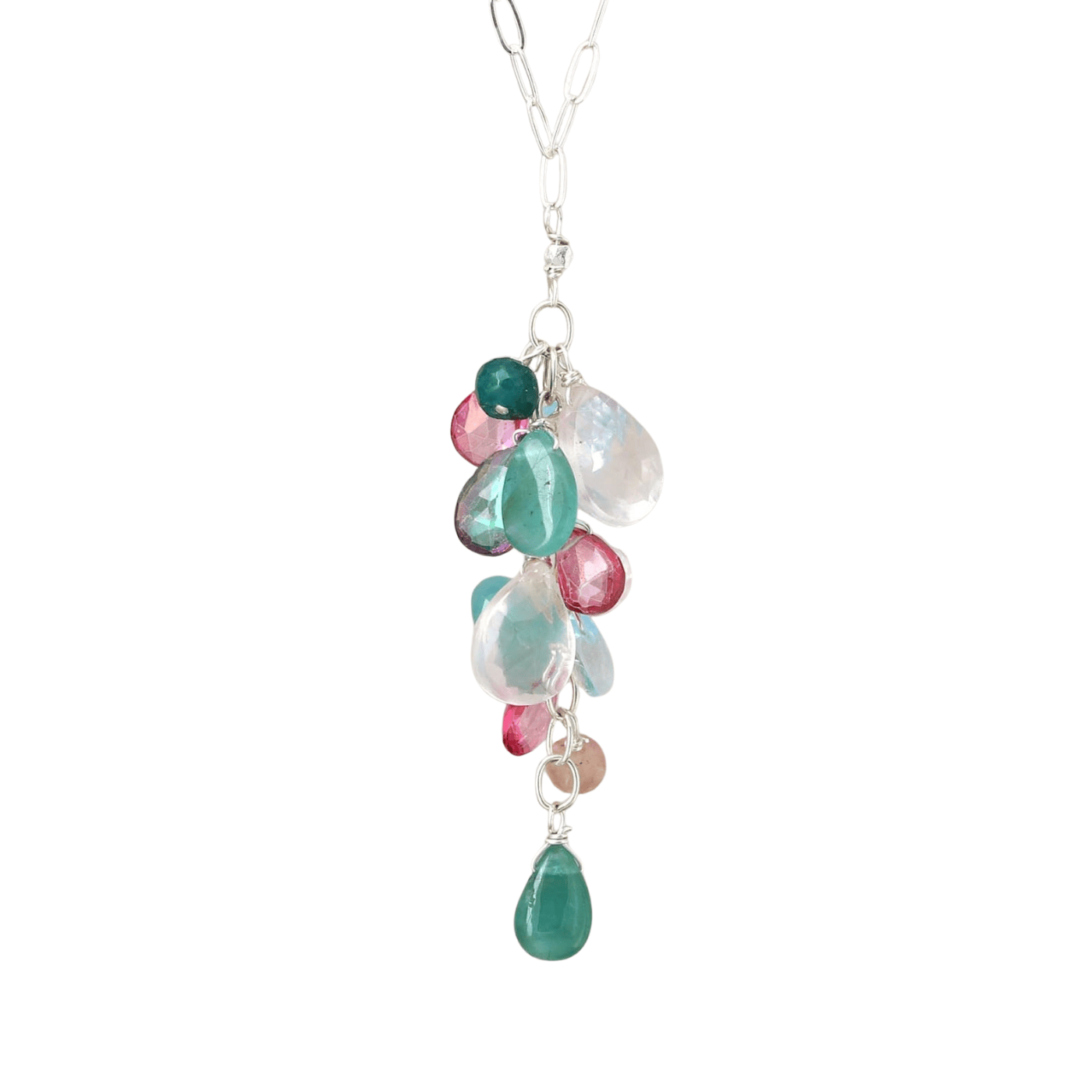 NKL Silver Pastels Waterfall Necklace