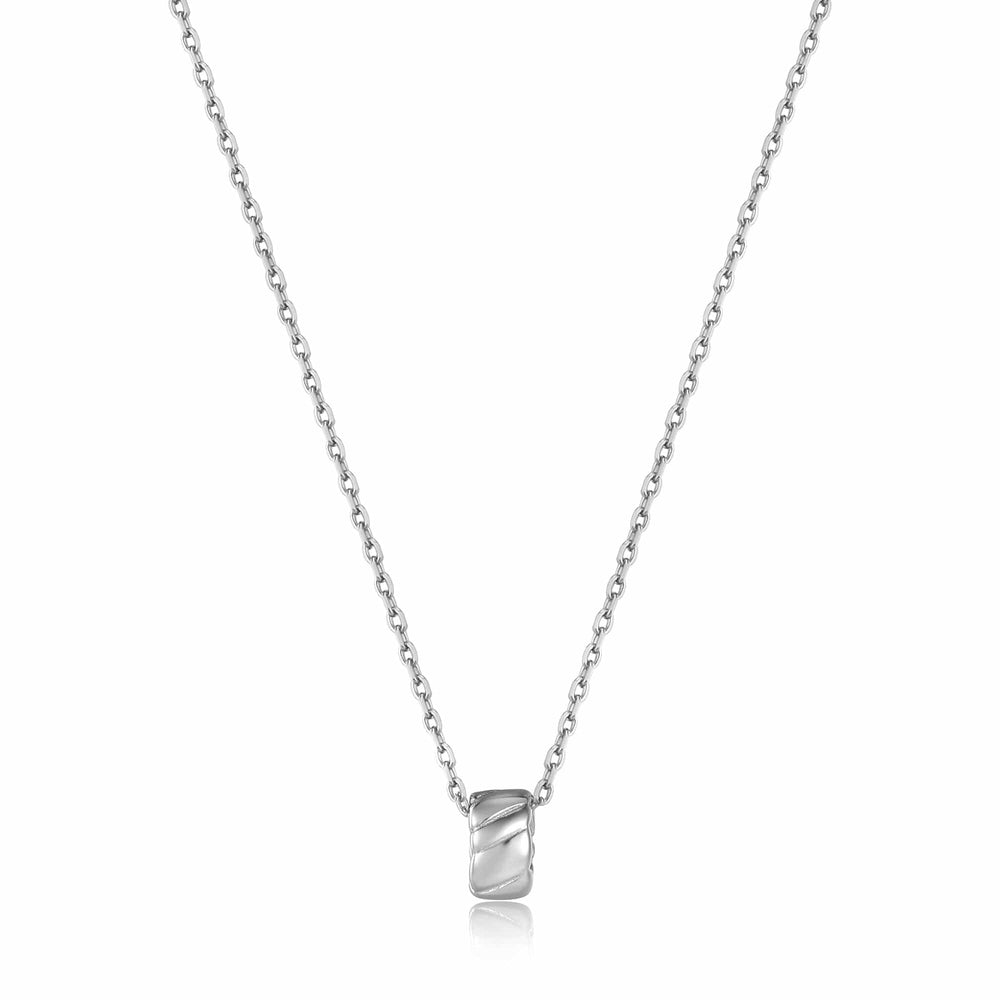 
                      
                        NKL Silver Smooth Twist Pendant Necklace
                      
                    