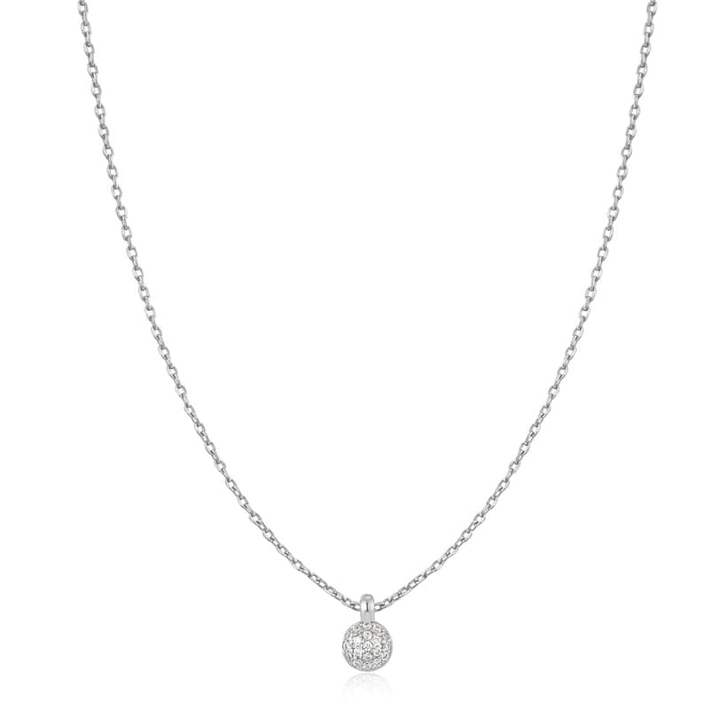 NKL Silver Spheres Pave Necklace