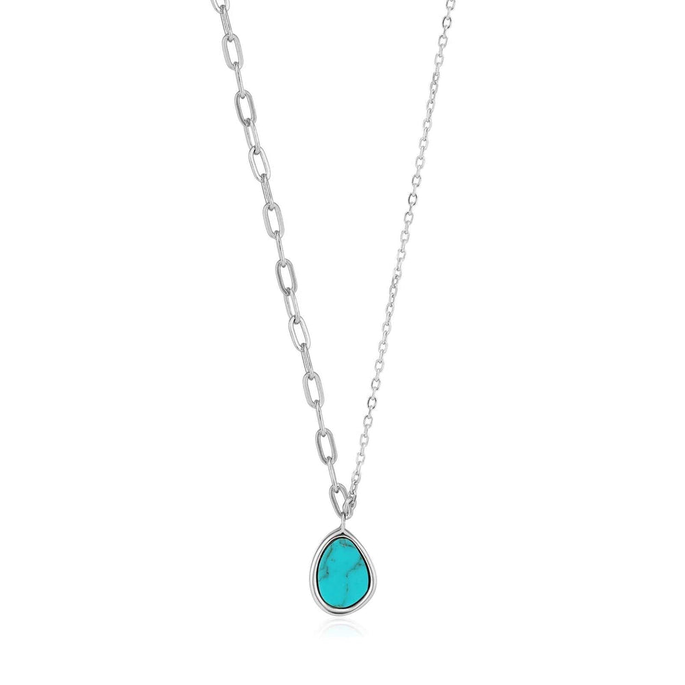 
                      
                        NKL Silver Tidal Turquoise Mixed Link Necklace
                      
                    