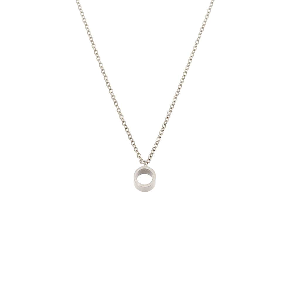 NKL Silver Tube Necklace