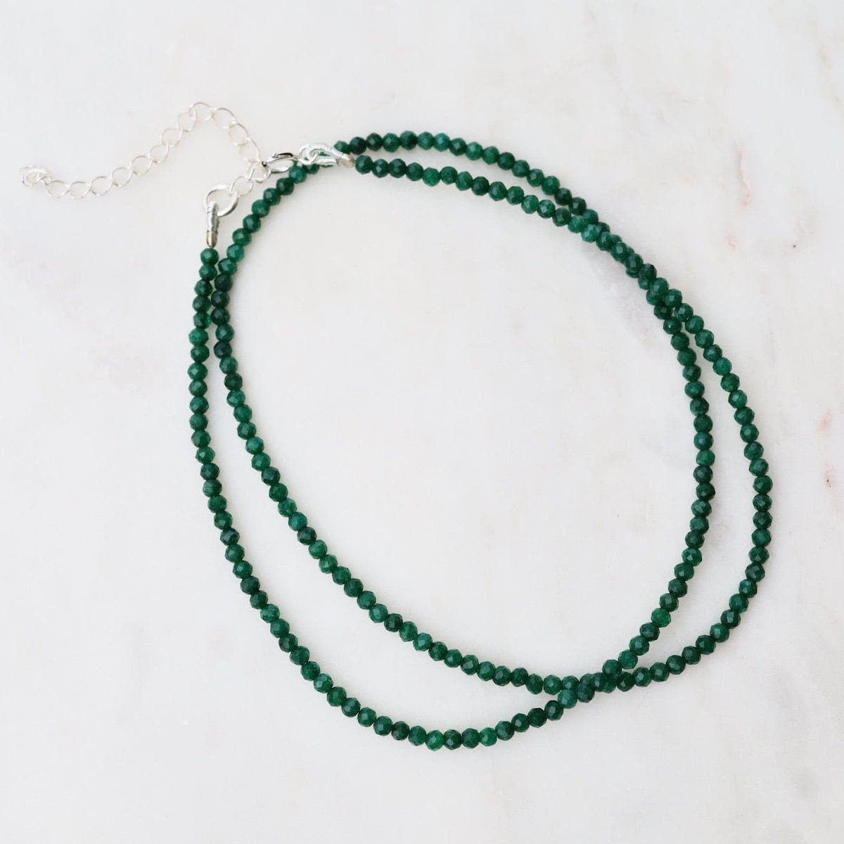 Dark green stone deals necklace