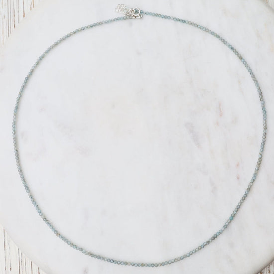NKL Simple Stone Necklace - Moss Aqua