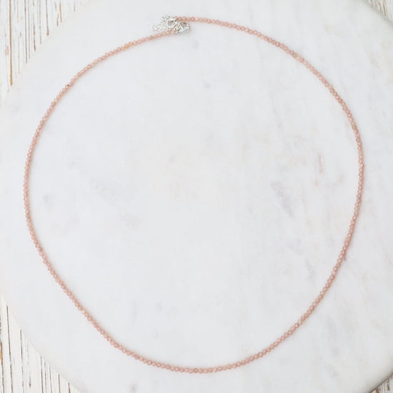 NKL Simple Stone Necklace - Sunstone