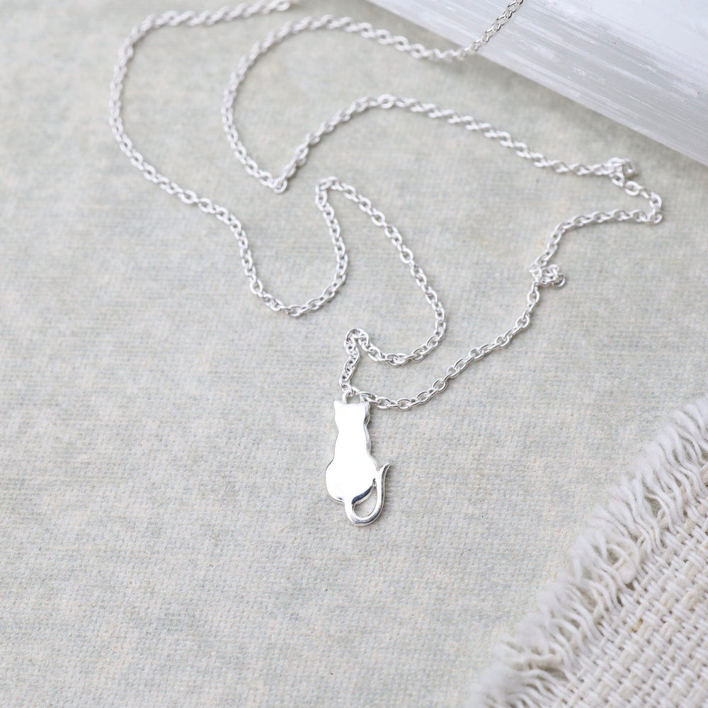 NKL Sitting Cat Necklace - Sterling Silver