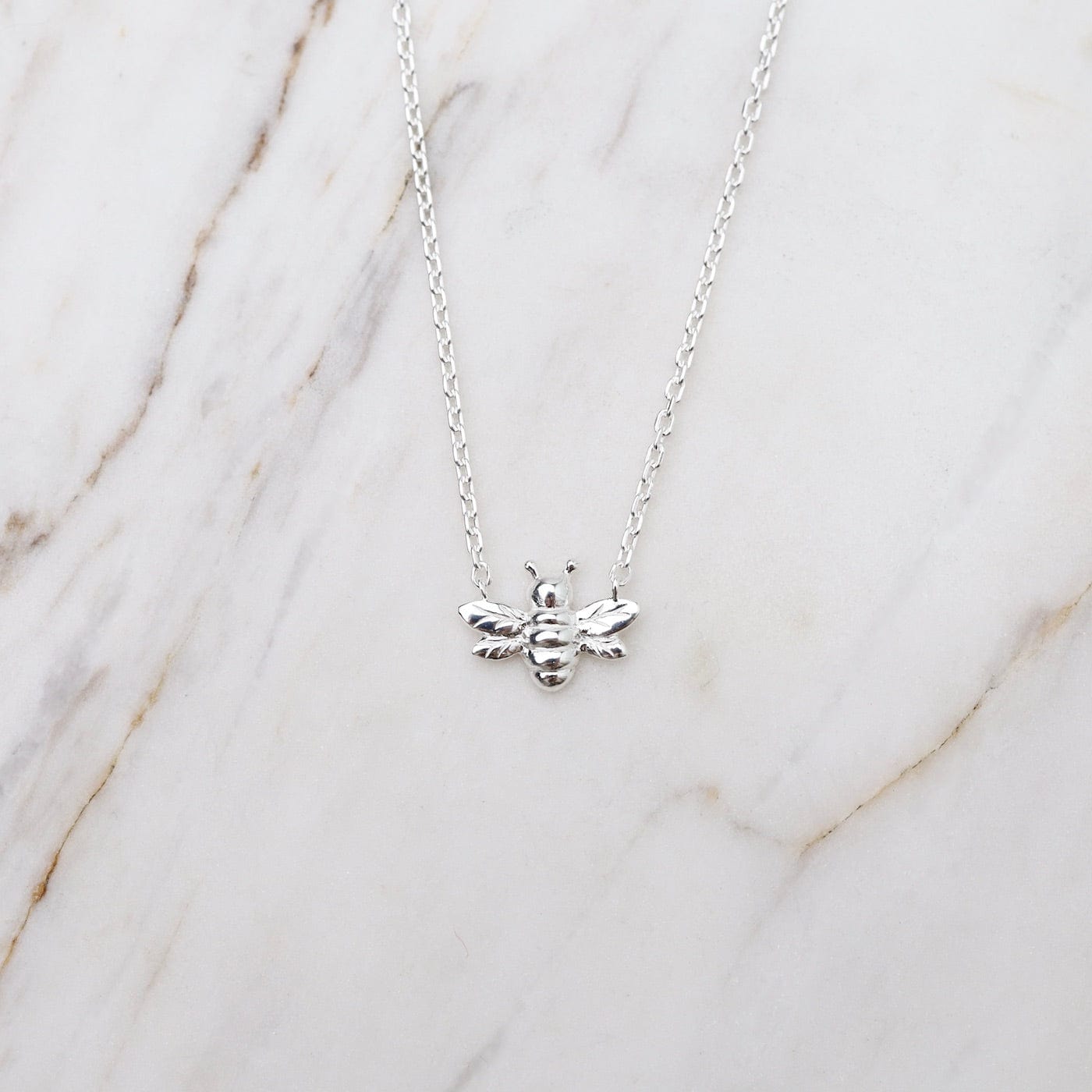 NKL Small Bee Necklace - Sterling Silver