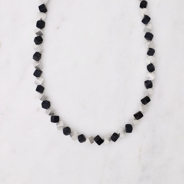 Small Cube and Onyx Necklace – Dandelion Jewelry
