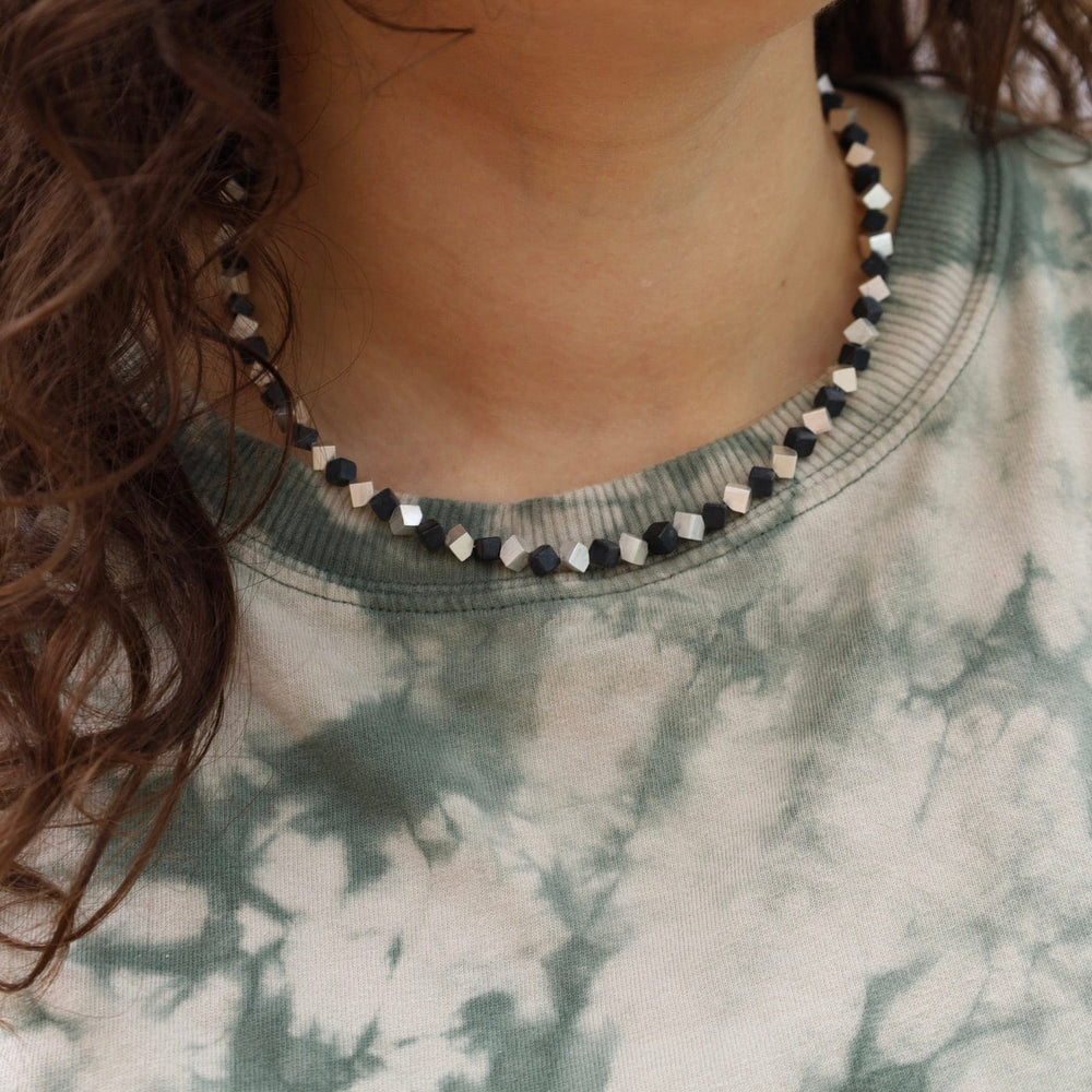 
                      
                        NKL Small Cube and Onyx Necklace
                      
                    