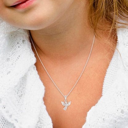 
                      
                        NKL Small CZ Guardian Angel Kids Necklace
                      
                    