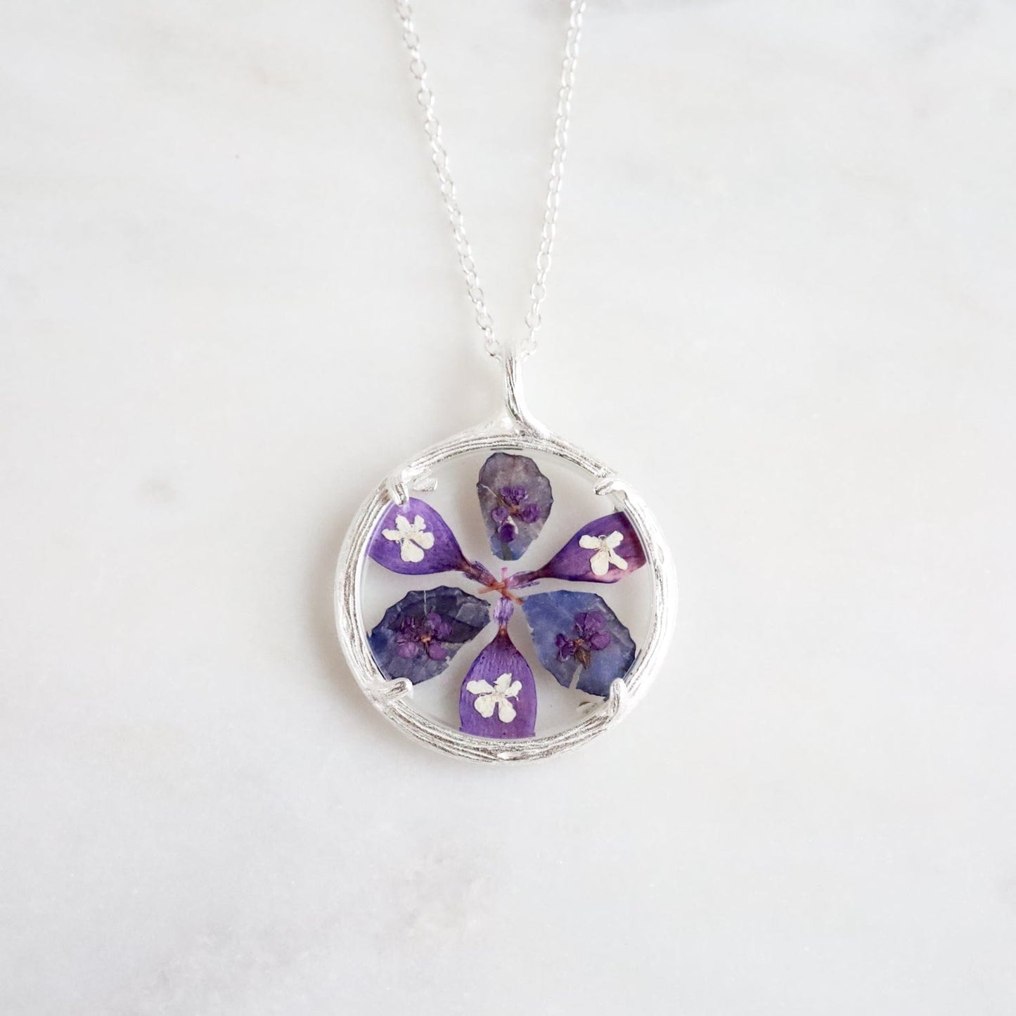 NKL Small Flower Mandala Necklace - Recycled Sterling Silver