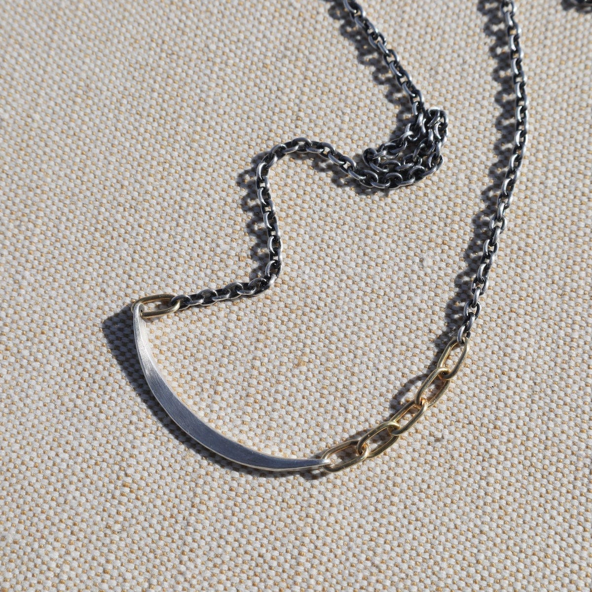 NKL Small Mixed Metal Contour Necklace
