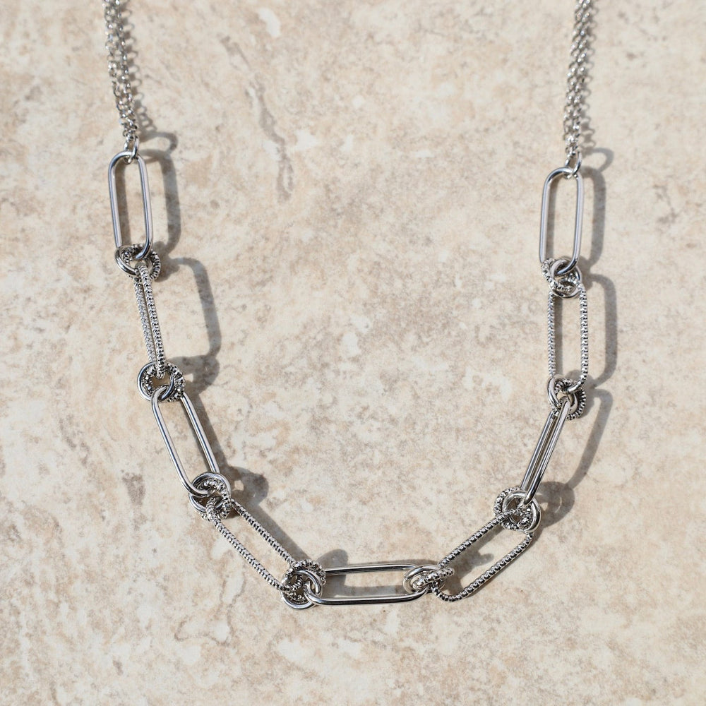 
                  
                    NKL Smooth & Textured Paperclip Necklace
                  
                