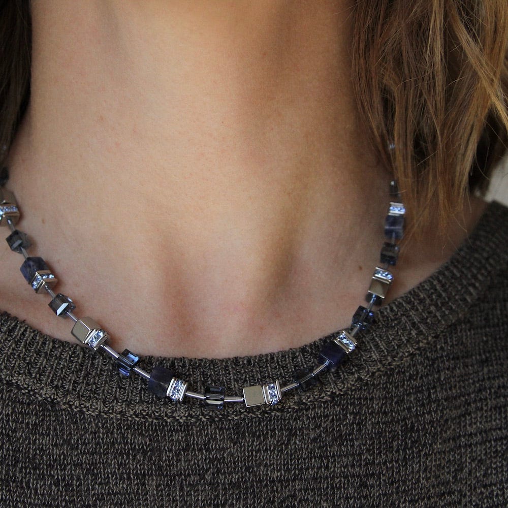 NKL SODALITE GEO CUBE NECKLACE