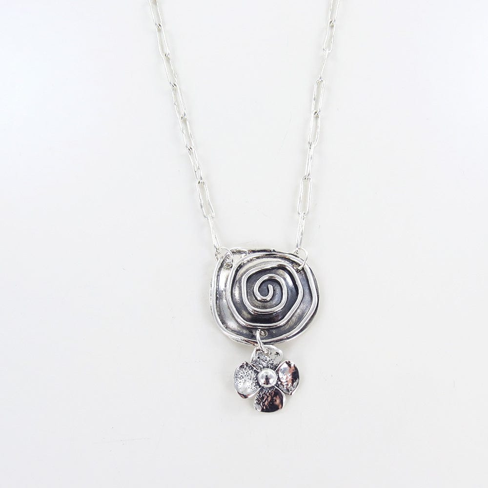 NKL Spiral & Jenna Flower Necklace
