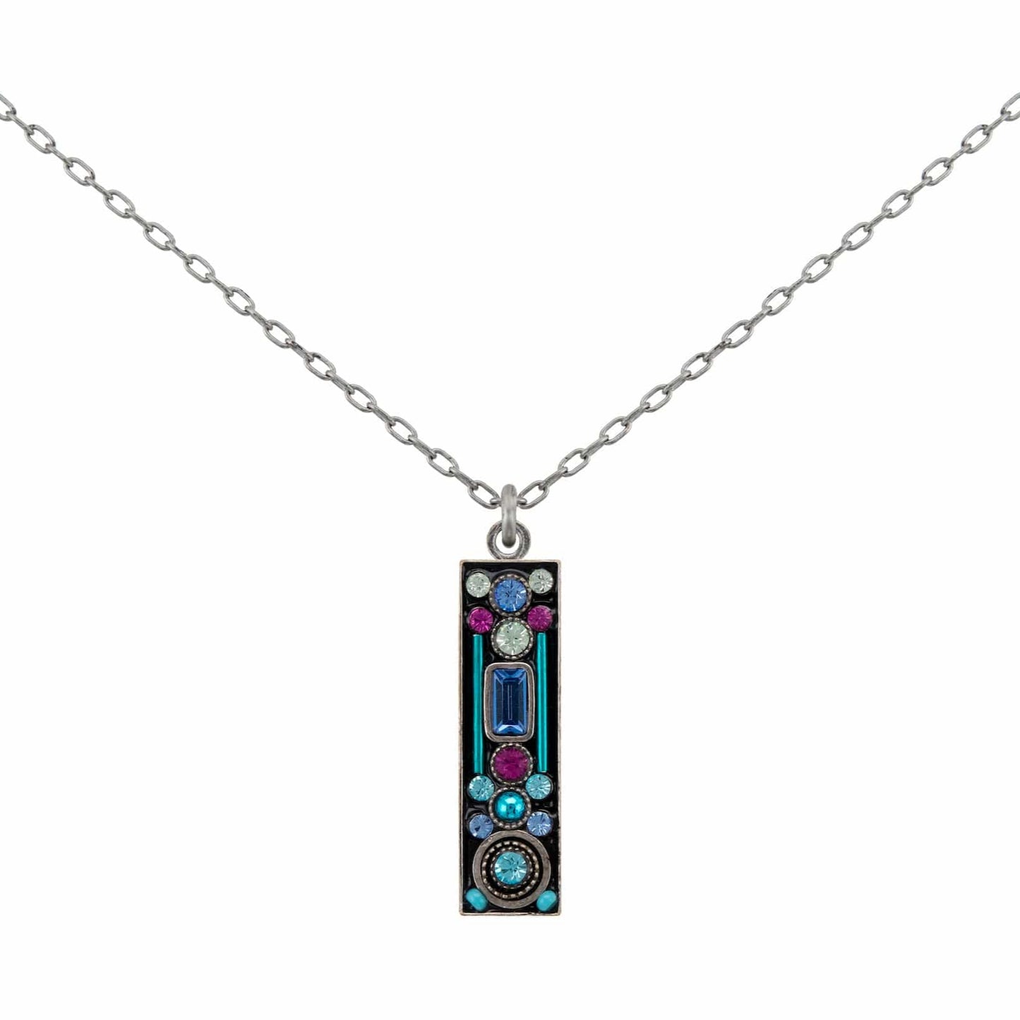 NKL-SPL Architectural Long Rectangle Pendant - Light BlueArch