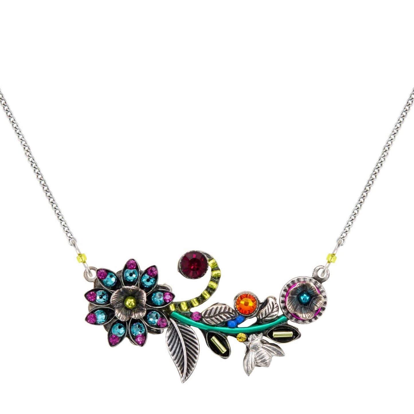NKL-SPL Botanical Flower Necklace - Multicolor