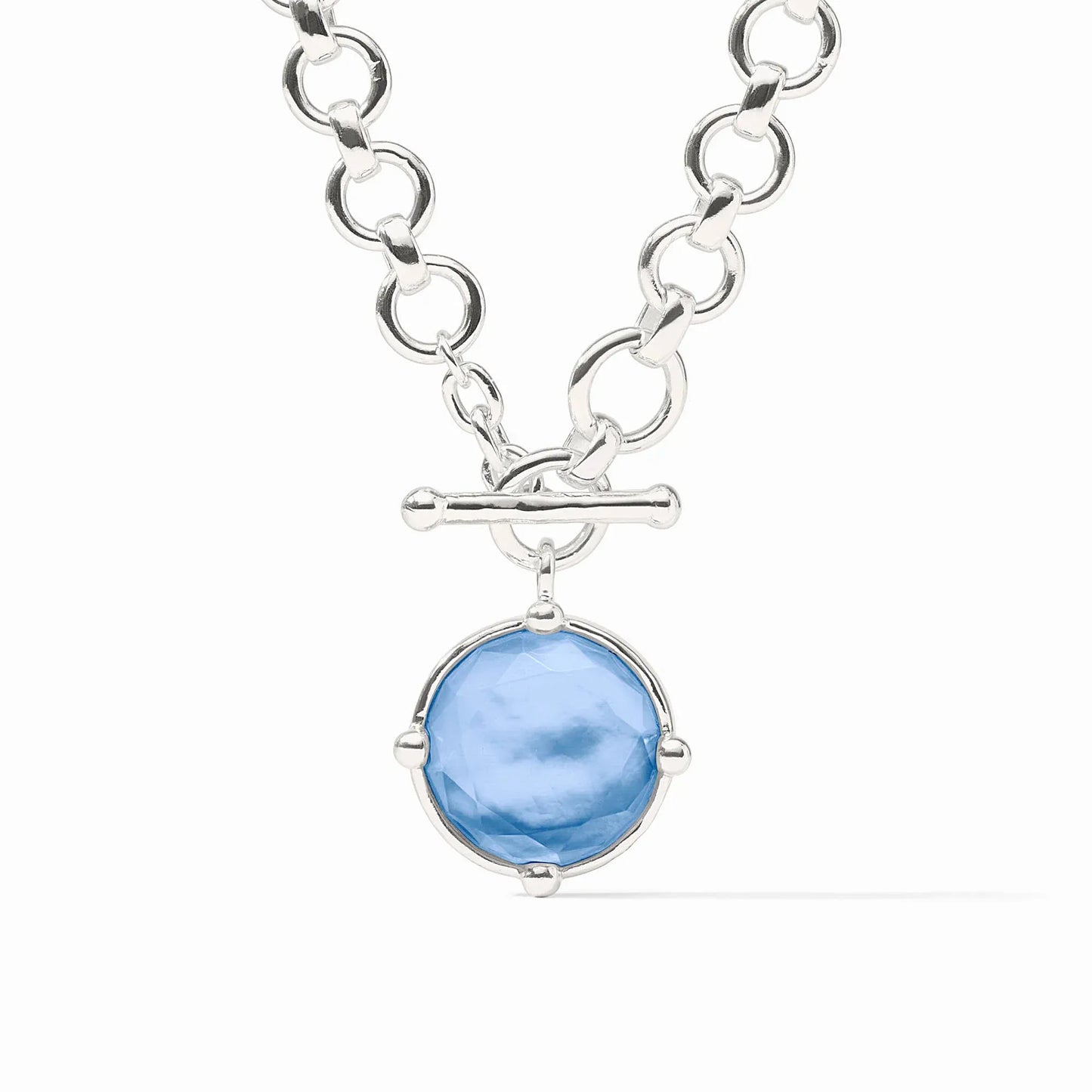 NKL-SPL Honeybee Demi Necklace - Iridescent Chalcedony Blue