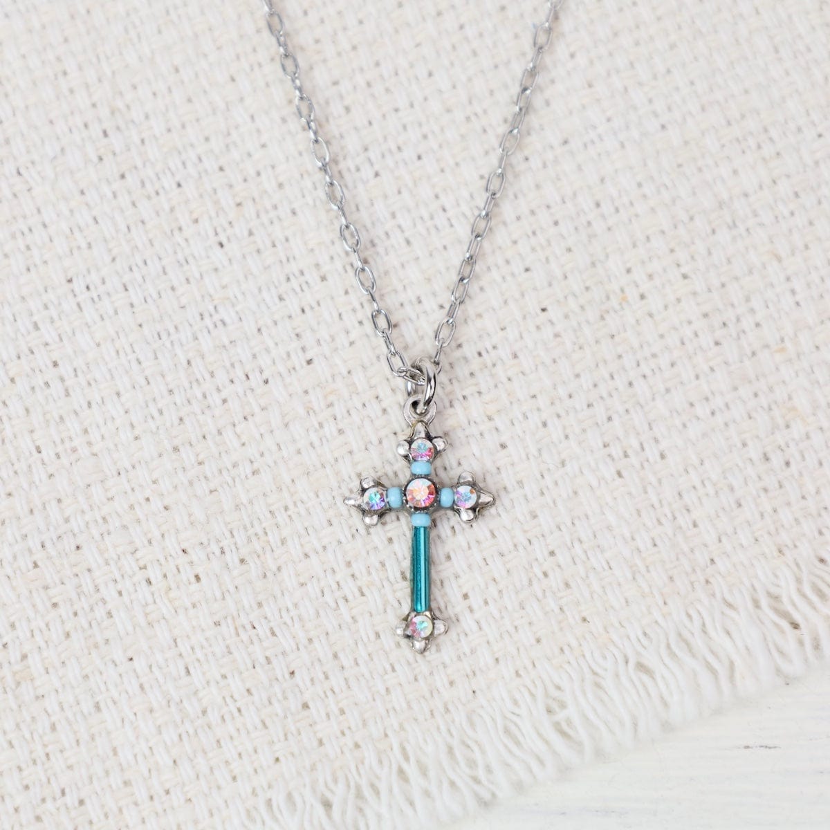NKL-SPL Ice Dainty Cross Necklace
