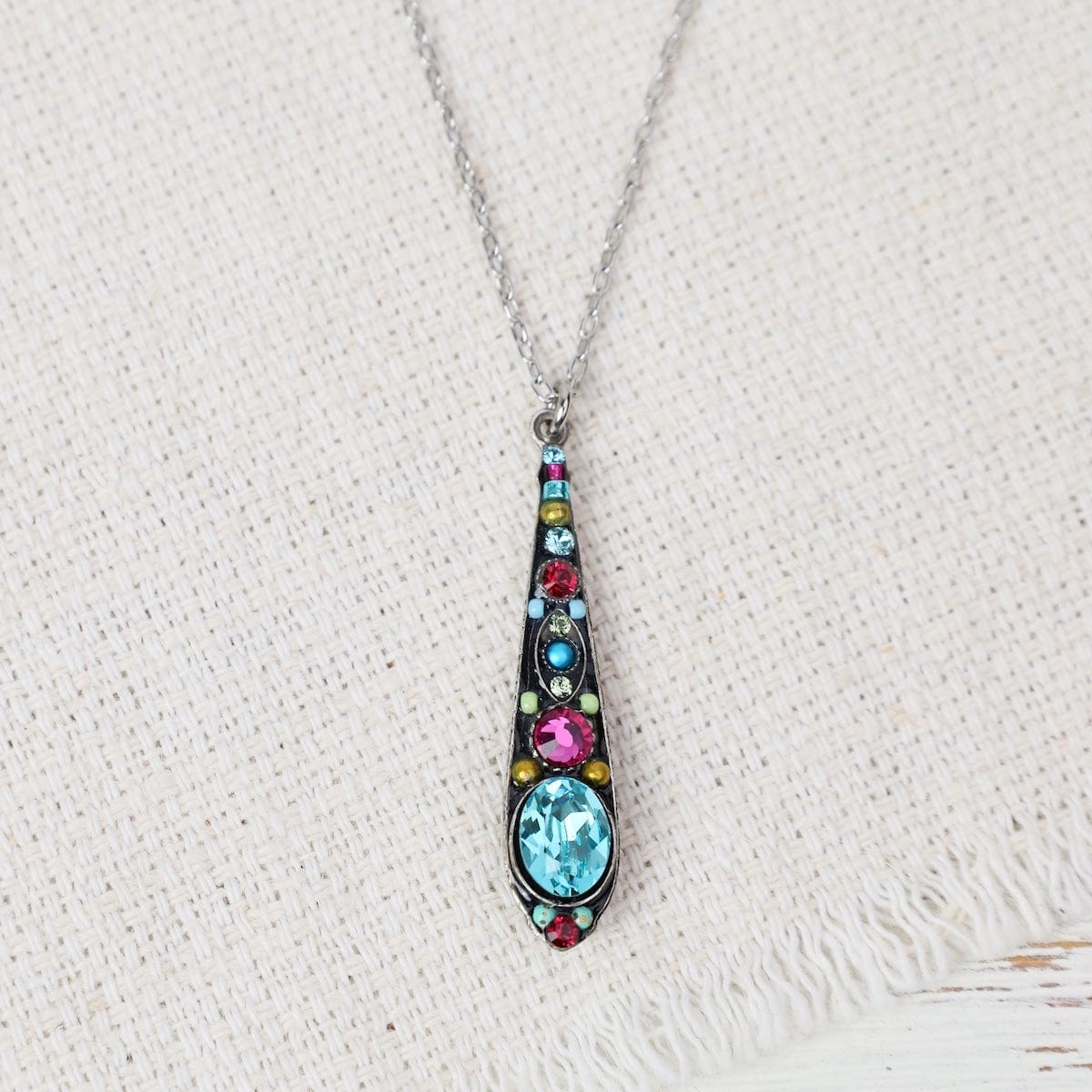 NKL-SPL Light Turquoise Stiletto Pendant Necklace
