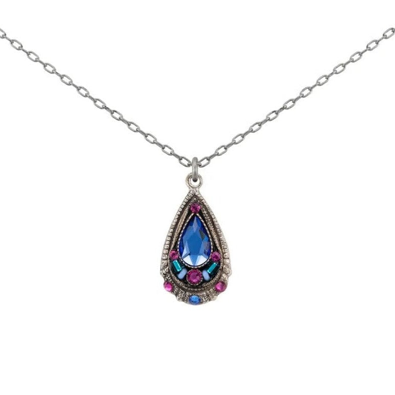 NKL-SPL Sapphire Simple Drop Pendant Necklace