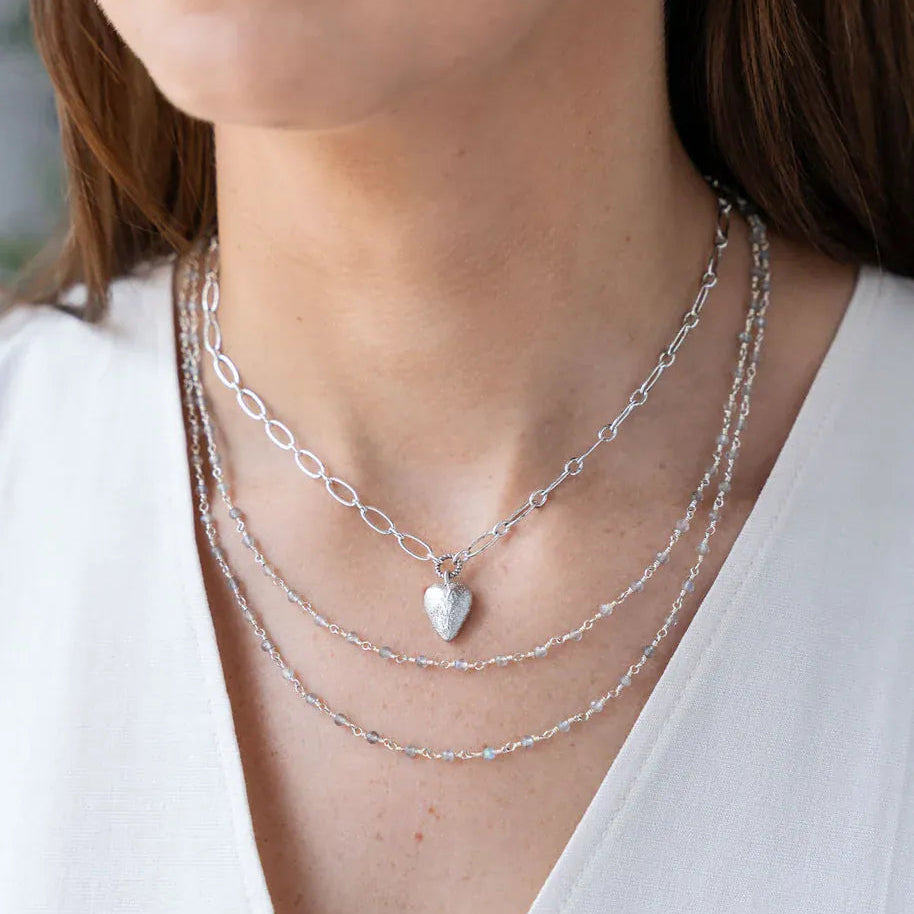 NKL-SPL Silver Delicate Heart Necklace