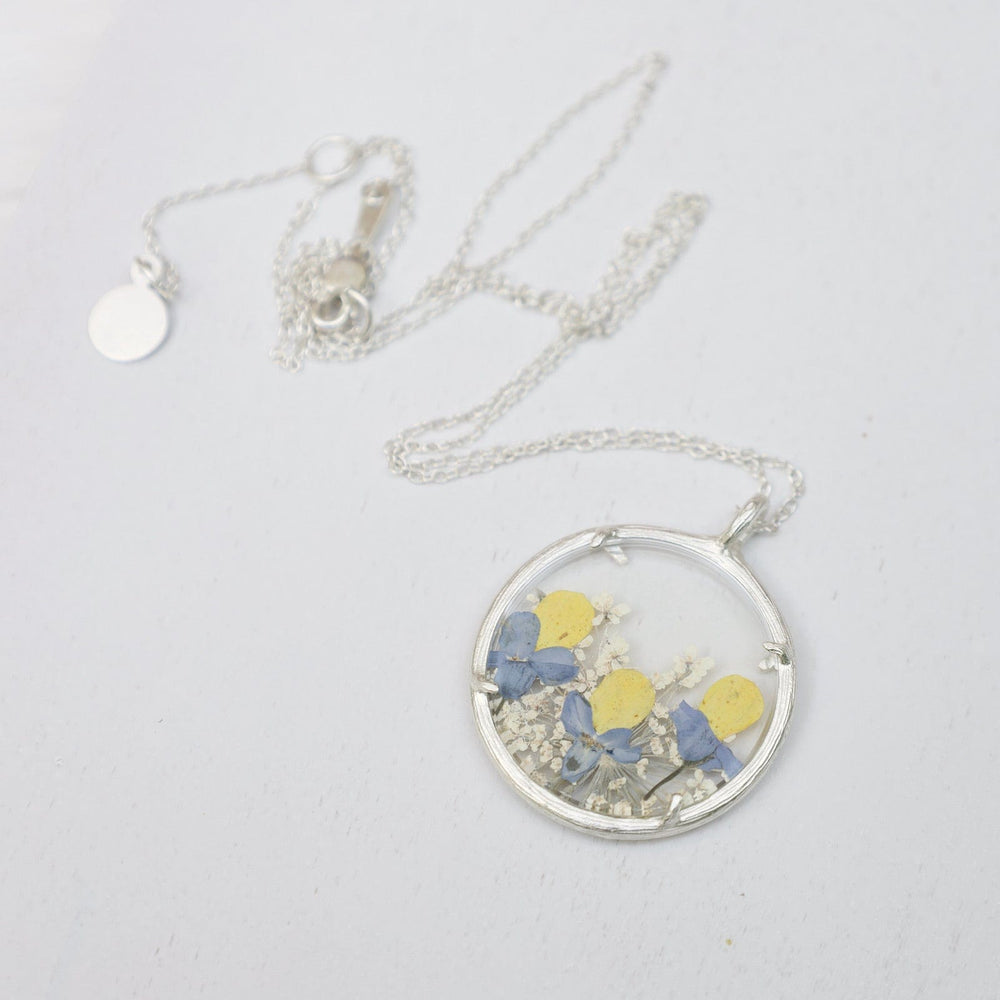 
                      
                        NKL Spring Blossoms Large Glass Botanical Necklace - Sterling Silver
                      
                    