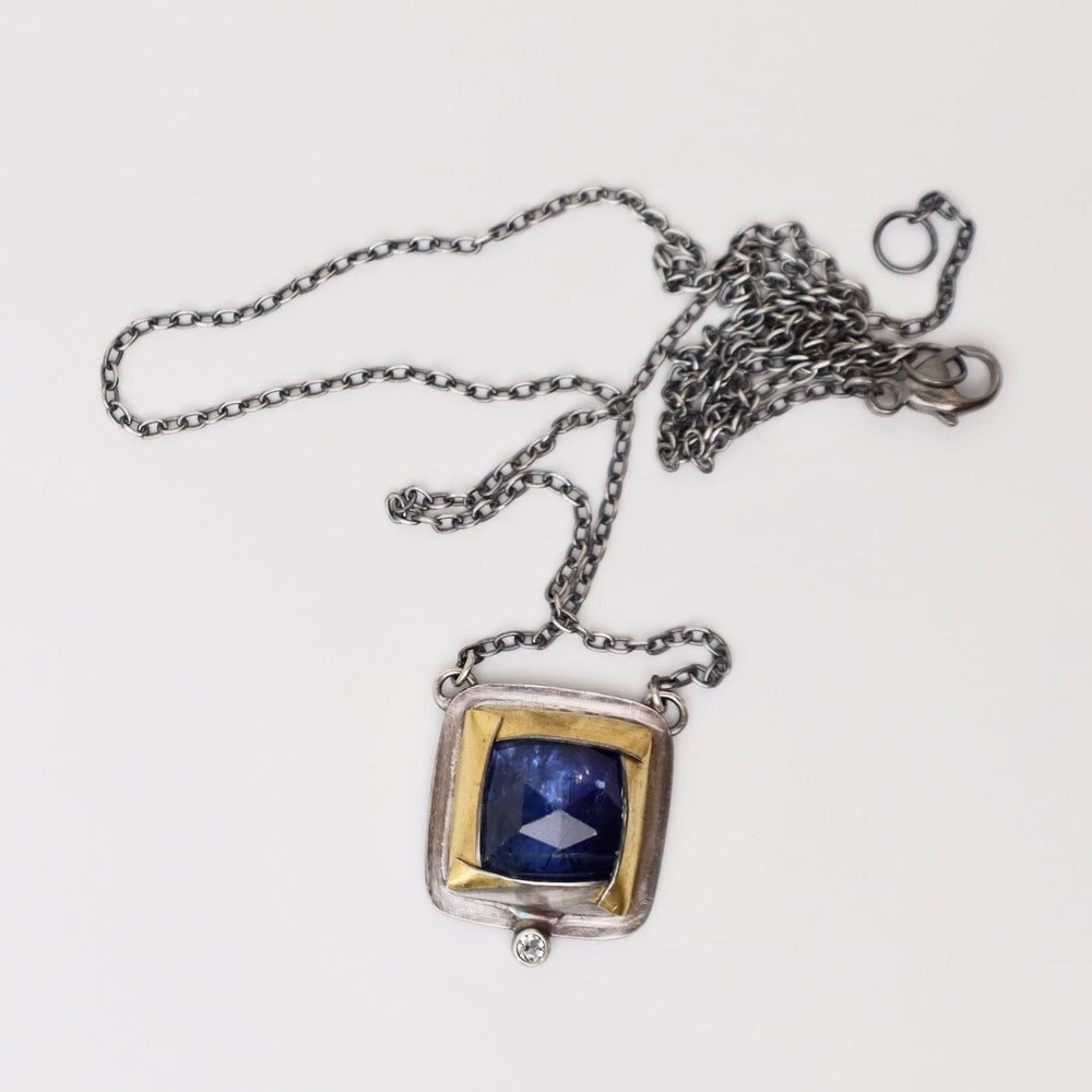 
                  
                    NKL Square Fold Necklace in Blue Kyanite
                  
                