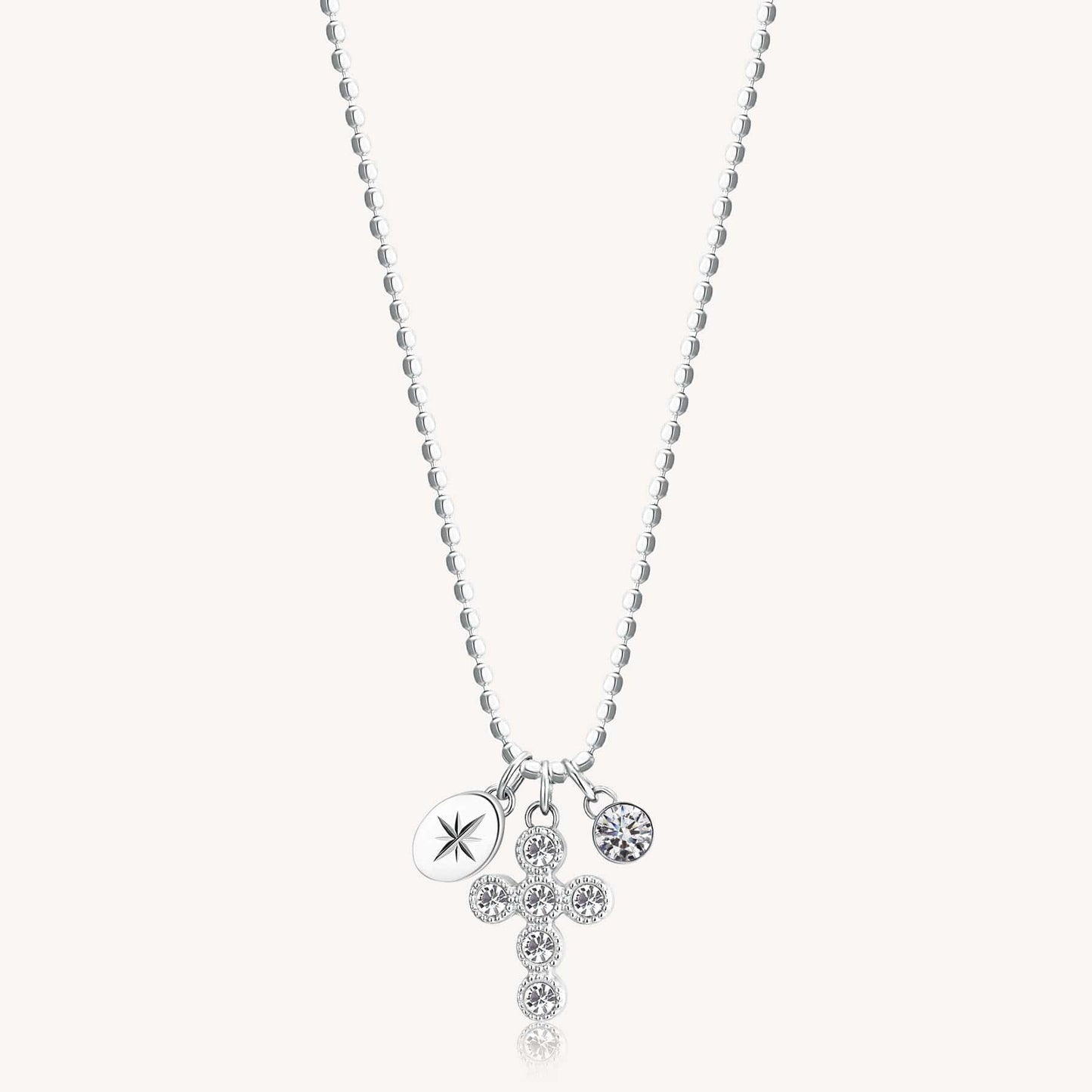 NKL-SS Stainless Steel Chakra Necklace - Cross