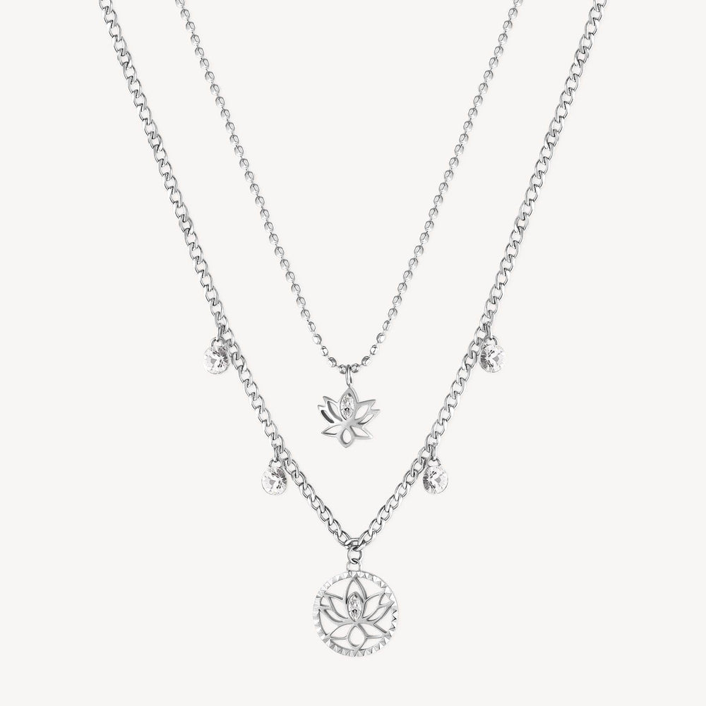 
                      
                        NKL-SS Stainless Steel Chakra Necklace - Lotus Flower
                      
                    