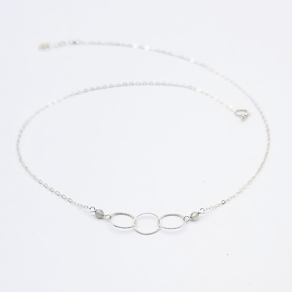 
                      
                        NKL Sterling Silver 3 Ring Necklace
                      
                    