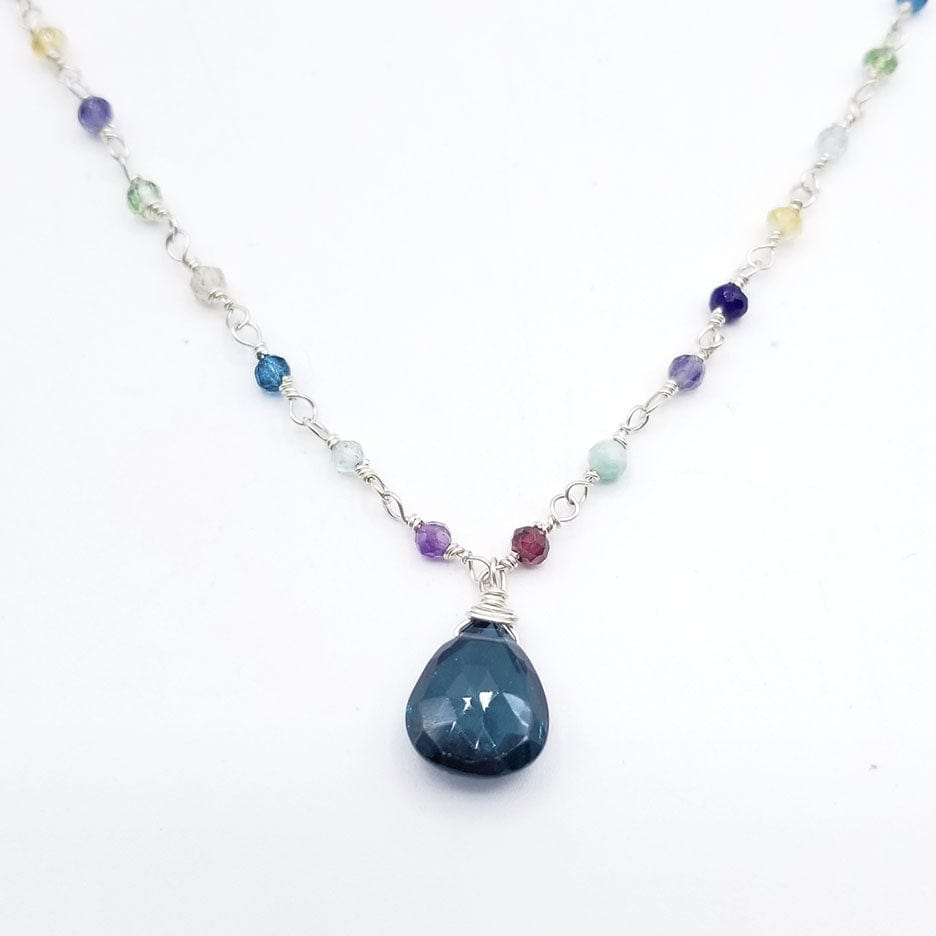 
                      
                        NKL Sterling Silver and London Blue Topaz Necklace
                      
                    