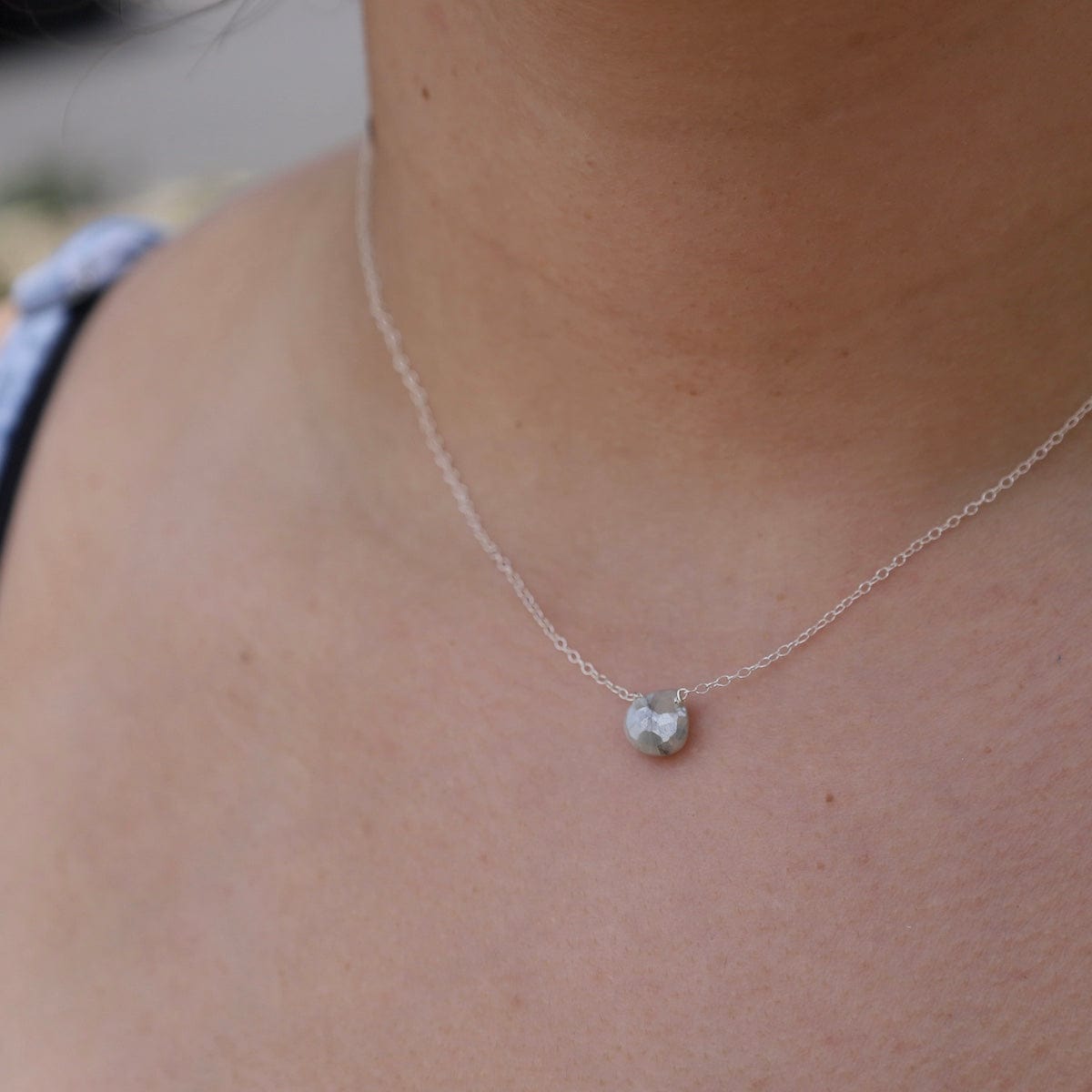 NKL Sterling Silver Chain With Single Silverite Brio Necklace