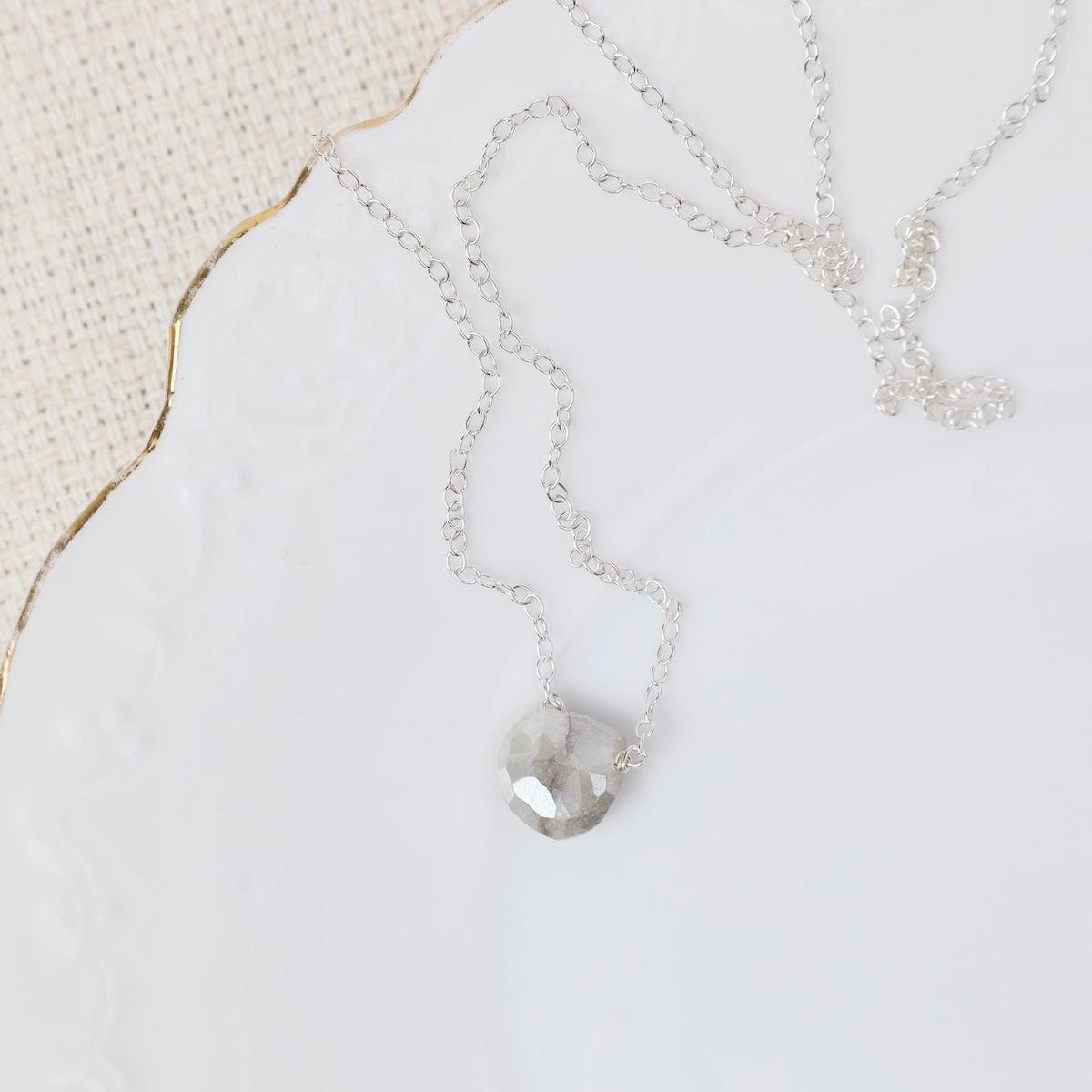 NKL Sterling Silver Chain With Single Silverite Brio Necklace