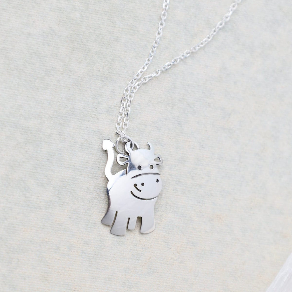 NKL Sterling Silver Cow Necklace