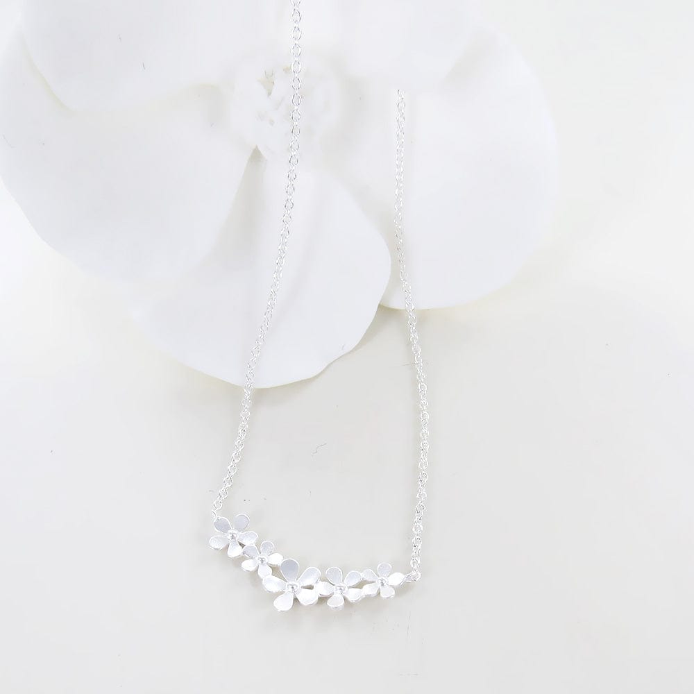 
                      
                        NKL Sterling Silver Curve of Forget-me-nots Necklace
                      
                    