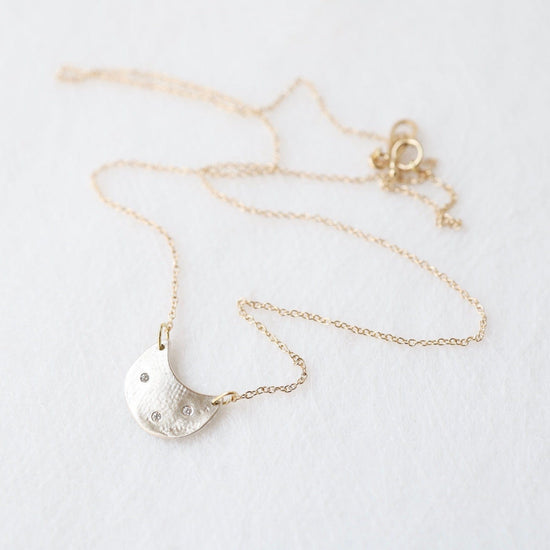 Sterling Silver & Diamond Ice Moon Necklace – Dandelion Jewelry